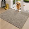 COSY HOMEER Tappeto Ingresso Interno, 80 x 120cm Zerbino Ingresso Esterno Antiscivolo TPR, Lavabile in Lavatrice per Porta D'Ingresso, Corridoio, Cucina, Scala, Beige