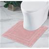 Decomira Tappeto Bagno Antiscivolo | Tappetino bagno super assorbente, lavabile in lavatrice | Per il bagno, la doccia, la vasca da bagno o come tappetino WC | Rosa - 45x45 cm WC