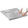 WANDGU Tagliere in acciaio inox da 40 x 30 cm: tagliere antiscivolo con bordo, piano di lavoro in acciaio inox, taglieri da cucina per cuocere, impastare, tagliare e come piano di lavoro da cucina