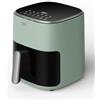 topzee Friggitrice ad aria 12 in 1, 5,5 qt compatta per 2-4 persone, poco o nessun olio, antiaderente, lavabile in lavastoviglie, verde chiaro