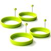 Jzhen Confezione di 4 Anelli in Silicone per Uova, Stampo per Pancake Antiaderente