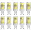 HUAMu G9 LED Lampadina 10W, 86-LED SMD2835 900LM Equivalente 100W Alogena, Luce Bianca Fredda 6000K, Non Dimmerabile, Angolo Di Fascio Di 360 °,Confezione da 10