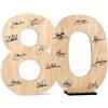 CONTRAXT Regali 80 anni compleanno donna uomo. Regalo biglietto auguri compleanno signora 80 anni uomo idee regalo donna decorazioni segnaposto festone scritta buon regalo (80)