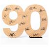CONTRAXT Regali 90 anni compleanno donna uomo. Regalo biglietto auguri compleanno signora 90 anni uomo idee regalo decorazioni segnaposto festone scritta buon regalo (90)