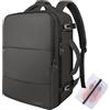 Taygeer Zaino Bagaglio a Mano Easyjet 45x36x20, Zaini da Viaggio Aereo 30L Borsa da Cabina per Uomo Donna, Impermeabile Zaino Laptop 15.6 Pollici per Viaggio Ufficio Università, Grigio Scuro