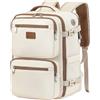 LYNXCHER Zaino Ryanair 40x20x25 da Viaggio Sottovuoto Aereo Bagaglio a Mano 20L per Uomo e Donna Borsa da Cabina 14 Pollici Porta PC Riso Bianco