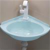 Gartenassistentin Lavabo Piccolo angolare Lavabo A Parete Senza Foratura Lavandini Triangolare Plastica Con Rubinetto E Accessori Di Scarico,Lavello per Bagno Per Camping-Car,Barca,Bagno,Wc