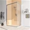 MarinelliGroup Box doccia cabina angolare 70 75 80 90 100 110 120 140 cm porta scorrevole vetro anticalcare 6mm ACACIA (80x90 cm, Vetro: TRASPARENTE)