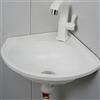 Gartenassistentin Lavabo Piccolo angolare Lavabo A Parete Senza Foratura Lavandini Triangolare Plastica Con Rubinetto E Accessori Di Scarico,Lavello per Bagno Per Camping-Car,Barca,Bagno,Wc