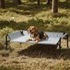 Gardner Pet Letto Rialzato per Cani Taglia Grande e Media, Brandina Traspirante da Esterno e Interno, Cuccia Estiva Resistente ai Graffi per Cani, Struttura in Metallo Robusta-(Grigio, M)