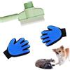 ZYEKIU 2 Pezzi Guanto Gatti, Spazzola Gatti per Pulizia, Pettine Gatto Depilazione, Guanto Cani Comfort del Massaggio, Universale per Spazzola Cane Pelo Corto Gatto Pelo Lungo