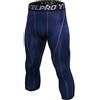 Yuerlian Leggings a 3/4 da uomo, a compressione, per corsa, sport, palestra, allenamento, pantaloni Capri