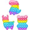 DKDDSSS 3 Pezzi Pop It Bubble Fidget Toy, Pop Bubble Fidget It Toy Set, Gioco Antistress Rilassante per Adulti e Bambini, Dinosauro Alpaca Orso, per Adulti e Bambini