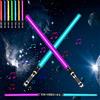 PTBWS Spada Laser Giocattolo,2 Pezzi Spada Laser per Bambini,2 in 1 Spada Laser Star War Giocattolo,LED-RGB 7 Colori Lightsaber,Spade Laser Telescopiche per Natale Halloween Compleanno