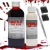 Leonshco Set di sangue artificiale per Halloween, realistico, 100 ml, lavabile, Fake Blood Halloween, trucco finto sangue, 60 ml, lattice liquido con spugna per trucco e spatola per zombie, vampiri, cicatrici