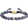 COAI Bracciale da Uomo in Labradorite, Bracciale di Perline Irregolari Sfaccettate in Pietra Naturale da Uomo