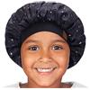 Hat Hut Cuffia per Dormire in Seta per Bambini, Berretto di Seta Cuffia Raso Capelli Notte per Capelli Ricci Fascia Larga, Regolabile, Doppio Strato, 1-8 anni (Dinosauri, Taglia unica)