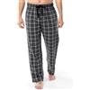Fruit of the Loom Pantaloni Pigiama da Uomo in Flanella Intrecciata con tintura a Filo, Plaid Grigio, XXL