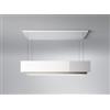 Falmec Cappa Isola Sospensione 120 cm Vetro temperato bianco e cornice in acciaio inox finitura Scotch Brite Sistema Sali - Scendi Tecnologia Circle.Tech. FALMEC Levante - CLVI20.E0P7#ZZZF461F
