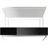 Falmec Cappa Isola Sospensione 120 cm Vetro temperato Nero Lucido e cornice in acciaio inox finitura Scotch Brite Sistema Sali - Scendi Tecnologia Circle.Tech. FALMEC Levante - CLVI20.E0P7#ZZZN461F