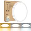 hepside Plafoniera Led Soffitto - 3000K/4000K/6500K Plafoniere Moderna, 18W 1800LM Super Luminoso Lampada per Bagno Camera da letto Salotti Cucina Cantina Ø18 cm