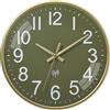 ACCSHINE Orologio da parete radiocontrollato, silenzioso, 30 cm, funzionamento a batteria al quarzo, facile da leggere, per stanze, casa, cucina, camera da letto, ufficio, scuola (Verde + Oro)