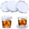 MUWINC Coperchi Silicone per Tazze, Copribicchieri, Diametro Interno 9 cm | 4 Pezzi, Design Della Neve, Utilizzabile Come Sottobicchiere, Bianco, Per Tazze E Bicchieri