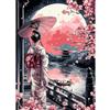 MAXBYE DIY 5D Diamond Painting Kits per Adulti, Paesaggio Japanese Donna Diamond Art Kit Full Drill Immagini Cristallo Artigianato Diamante Punto Croce Pittura Decorazioni per Casa Regali 30x40cm
