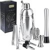 LEEGOHI Kit Cocktail,8 Pezzi Kit Barista in 304 Acciaio Inox Kit Professionale Cocktail Shaker Set con 750ML Shaker, per la Casa, Bar, Festa, Usato per fare il gin, Campari's aperitivo accessori