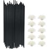 Lahviuu Bastoncini per Diffusore,50 Pcs Ricariche per Diffusore Ambiente Diffusore Ambiente Bastoncini Ricarica Diffusore Bastoncini con 10 Fiori,Diffusori di Bastoni per Spa Camera Casa Ufficio(25cm*3mm)