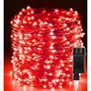 Erwawee Luci Albero di Natale 50M 500 LED, Filo di Rame Rosso Catena Luminosa Impermeabile Luci di Natale da Esterno Interno Stringa Natalizie Decorazioni per Festa,Nozze,Giardino,Balcone,Matrimonio,Halloween