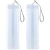 Hoxfly Portapennelli in Plastica, 2 Pezzi Astuccio per Pennelli Allungabile, Tubo di Supporto Trasparente, Organizer per Pennelli Penne Contenitore per Matite, Contenitore a Matita per Penne, Pastelli