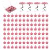 lasuroa 100 Pz Spilli per Gonna Letto, Puntine da Tappezzeria a Tenuta Forte Spille a Spirale Forma di Fiore Rosa Fissare Copridivani, Gonne da Letto e Tessuti per Trapunte in Posizione (Fiore di Prugna)