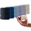 LEDENT Corda per macramè (1mm, 6x65m, set 6 colori) - Corda a doppia torsione in cotone riciclato al 100% per il macramè - Set di 6 rotoli piccoli in colori invernali.