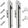 Poweka Posacenere da Parete per Esterni, In Acciaio Inox, per Pub Bar, Ufficio, Ristorante, Caffetteria, 2 Posacenere a Parete, per Esterni, Altezza 46 cm x 7,5 cm (Argento)