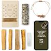 BESOULS Regalo Edizione PREMIUM: "Rituale di Pulizia Energética" | 4-6 Palo Santo + 1 Salvia Bianca + Braccialetto da regalo + Selenite + QR Guida all'uso digitale | Incenso Naturalli