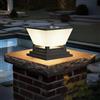 ACMHNC Lampada Solare da Esterno, Luce Solare Pilastro Giardino, IP65 Lampione Solare da Esterno, Luce Solari Colonna, 3000k/4000k/6000k, Illuminazione Per Patio Villa Colonne Vialetto Ingresso