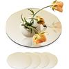 Strehknewen Set di 4 vassoi decorativi rotondi per matrimoni, specchi decorativi dorati, senza punti adesivi, specchi decorativi in acrilico per tavolo, matrimonio, specchio da parete piccolo, rotondo