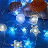 KARELLS Catena Luminosa per animali marini,2m 20 LED Luci Esterno Interno Giardino,Luci Lucine per Decorazione,Luce Led Marino Stella Di Mare Conchiglie,per Giardino Camera da Letto Parete