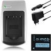 mtb more energy Caricabatteria + Batteria Compatibile con Panasonic DMW-BCJ13, Compatibile con Leica BP-DC10