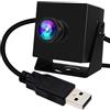 G ELP 1080P 120fps Modulo fotocamera USB fish-eye per computer, fotocamera PC da 12 MP, webcam grandangolare per computer desktop, telecamera di sicurezza USB incorporata industriale, mini telecamera