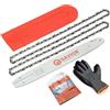 Savior 2 catene per motosega con protezione guida e guida da 35 cm - 3/8 LP 52 maglie da 1,1 mm, compatibili con Makita DUC353Z UC3510A UC3520A UC3541A, Einhell, Bosch, Husqvarna e altri