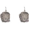 Cozzi Gioielli Leone : Orecchini pendenti in Argento 925 con Simbolo dello Zodiaco - Segno Zodiacale - Oroscopo - Felino