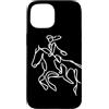 T-Shirts Grafiche de Equitazione per Rag Equitazione Ragazza che disegna Cavallo Cavaliere Custodia per iPhone 15