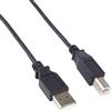 PremiumCord Cavo USB 2.0 Ad Alta velocità M/M 5m, A Maschio a B Maschio, Cavo di Collegamento USB per Scanner ECC., Doppia Schermatura, AWG28, Colore Nero, Lunghezza 5m