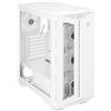 MSI MPG GUNGNIR 110R WHITE - Custodia per PC da gioco Mid-Tower di alta qualità, pannello laterale in vetro temperato, ventole ARGB da 120 mm, supporto per raffreddamento a liquido fino a 360 mm,