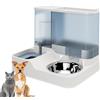 Orgrul Distributore automatico di cibo e acqua per gatti, distributore automatico di cibo per cani, cuccioli, gatti, animali domestici (blu)