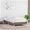 TREISL Giroletto in Tessuto, Legno Multistrato 90x200 cm Tortora Letto Singolo Moderno Struttura Letto con Gambe di Supporto Base Letto Giroletto Singolo Comodo Giroletto con Robuste Doghe