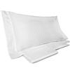 Lisola Set Completo Lenzuola Letto Singolo in Raso di Puro Cotone, 1 Lenzuolo da Sopra 160x290cm + 1 Lenzuolo da Sotto 90x200x30cm + 1 Federa 80x50cm, Made in Italy, (Singolo, Bianco)