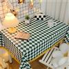 FANSU Tovaglia Cerata Rettangolare,Stile Checkerboard Tovaglia Plastificata PVC Impermeabile Antimacchia Copritavolo per Feste Compleanno Giardino Esterno Cucina Soggiorno (Verde scuro,100x160cm)